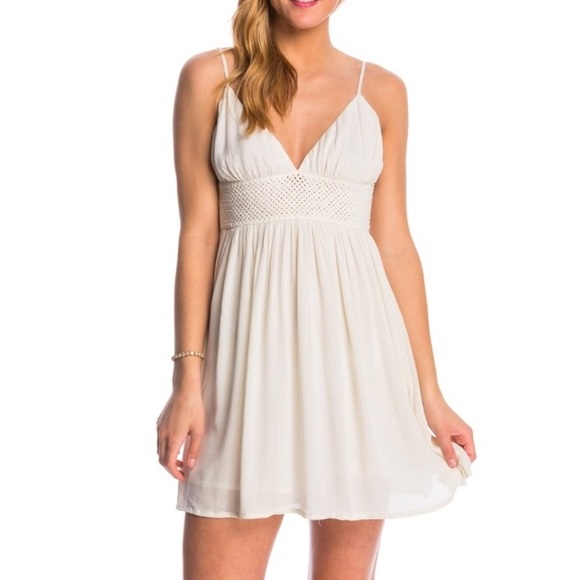 Volcom Dresses & Skirts - Volcom Summer Salt Crochet Empire Sundress L